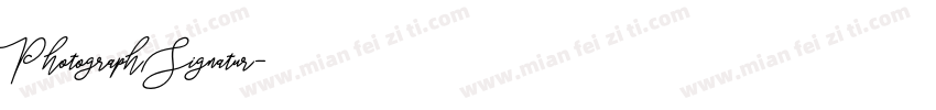 Photograph Signatur字体转换